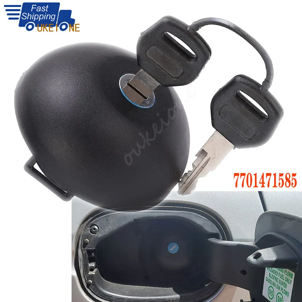 7701471585  Lock Petrol Fuel Tank Cap with 2 Keys for Renault Clio Laguna Espace Megane Scenic