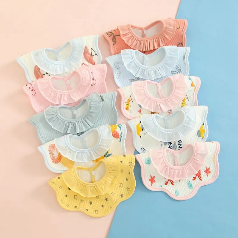 Bib Towel Cotton Waterproof Bib Saliva Towel Men And Women Baby Eating Pocket Newborn Baby New 360 Degree Rotation Baby Stuff