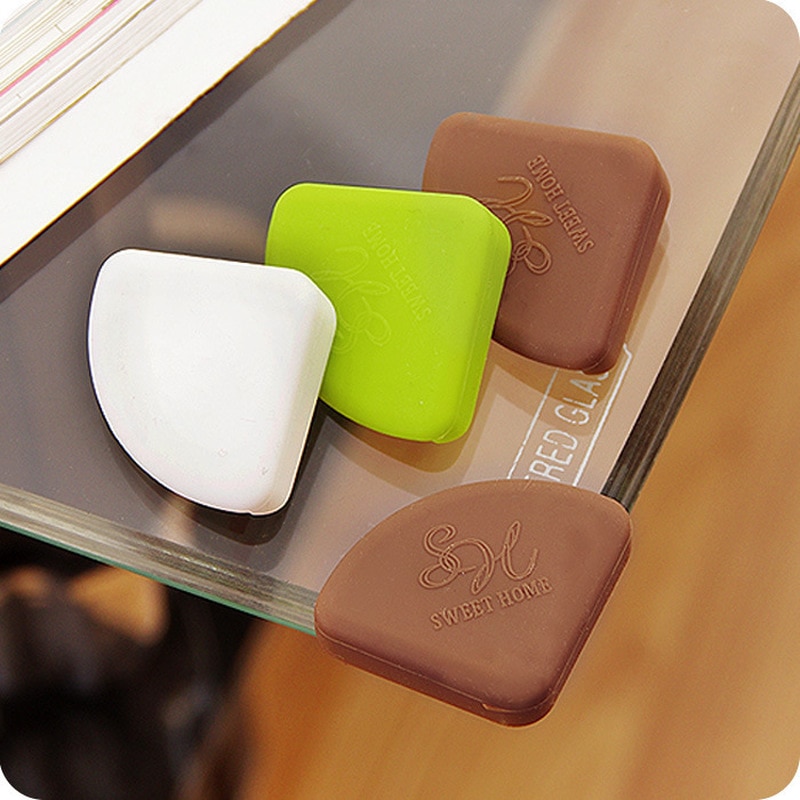 4pcs/set Silicone Safe Corner Protector Table Edge Guards for Anticollision Protection Cover Angle Pads From Table