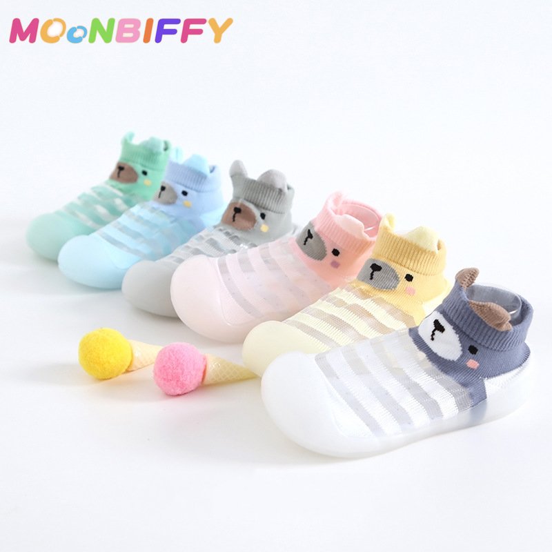 Children Baby First Walker Shoes Non-slip Newborn Baby Boy Girl Cotton Floor Socks Rubber Sole Cartoon Indoor Socks Infant Shoe