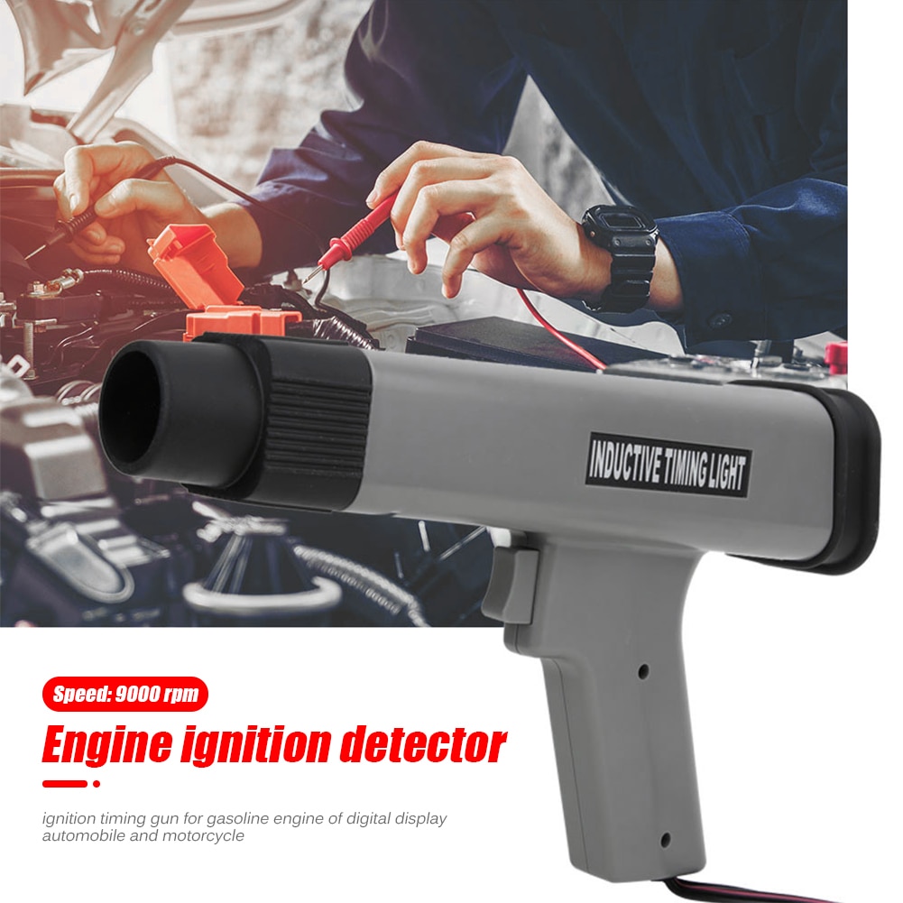12V Multi-functional Inductive Timing Light Practical Durable Car Motorcycle Engine Ignition Timing Lamp Detector