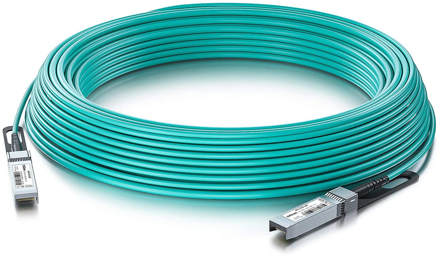 10G SFP+ to SFP+ AOC 10GBASE Active Optical Cable 1-meter for Cisco/Ubiquiti...