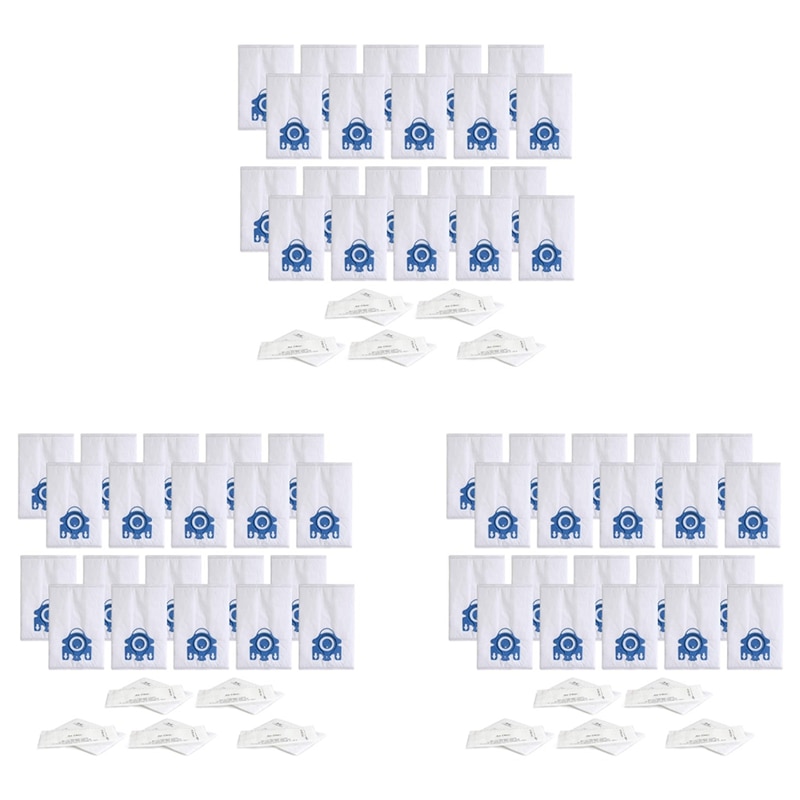 3Set Replacement Airclean GN 3D Bag For Miele S2, S5, S8, Classic C1, C2, C3 Series Vacuum Cleaner Dust Bags Filters