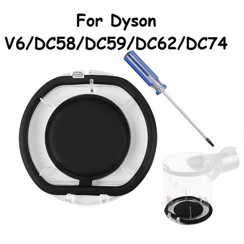 Bin Lid Cap Sealing Ring Cap For Dyson V6/DC58/DC59/DC62/DC74 Vacuum Cleaner Dust Bin Bucket Bottom Cover Sealing Ring