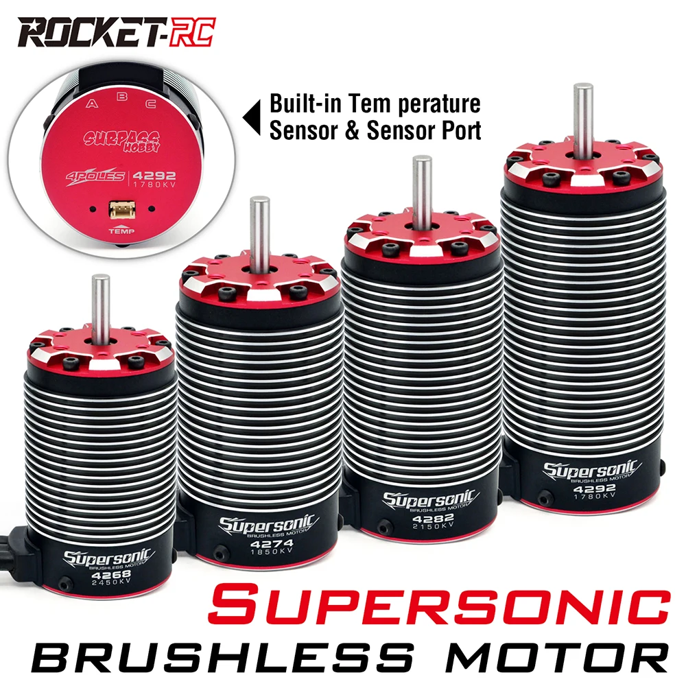 Surpass Hobby Rocket-RC Brushless Motor 4268 4274 4282 4292 for 1/8 1/7 RC Car Truck Off Road on