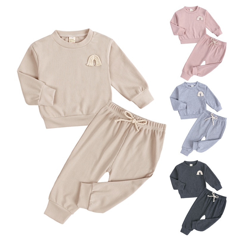 Two-piece Baby Boy Girls Clothing Autumn and Winter Children's Suit Baby Pants Suit Toddler Fall Clothes Set Kids Outfits