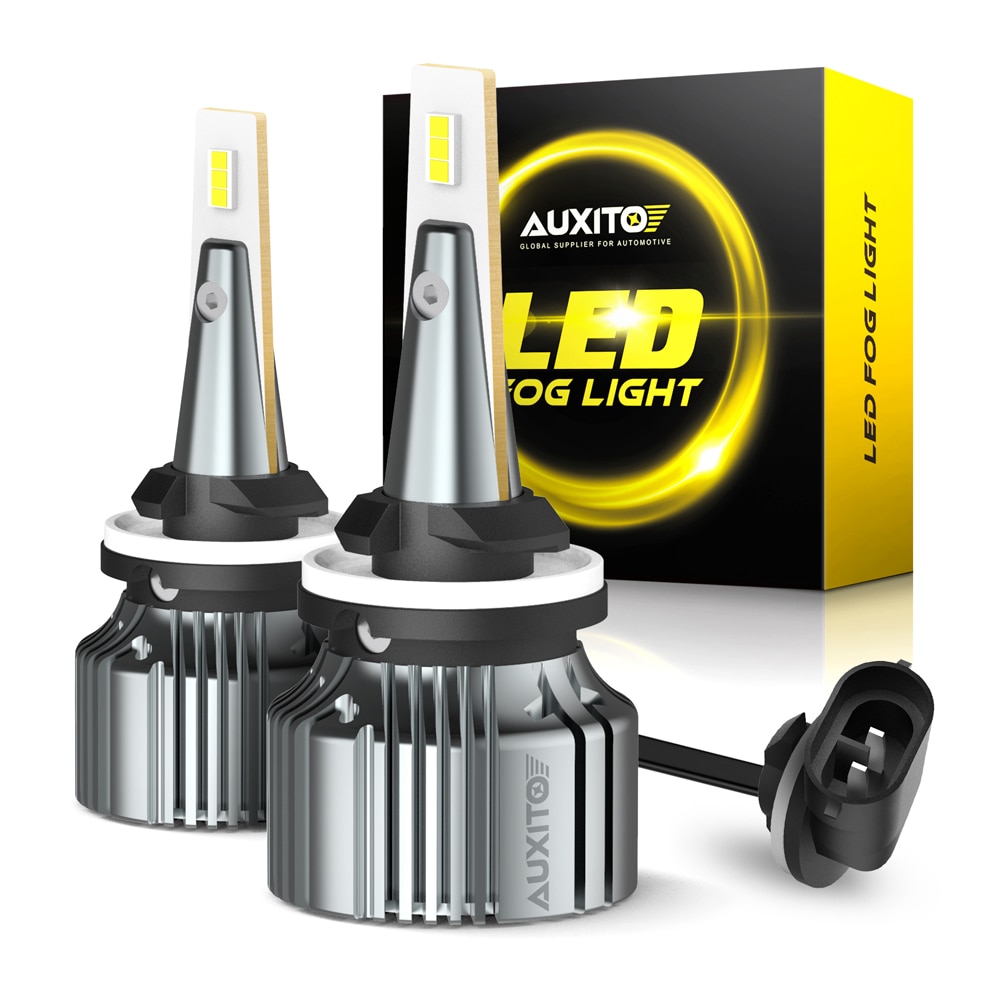 AUXITO 2Pcs H27W/2 881 LED Bulbs Fog Lights for Cars H27 H27W/1 880 LED DRL Fog Driving Day Running Lamp Car Light H27W LED 12V