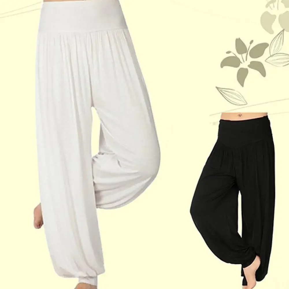 Vintage Sportswear Women's Harem Pants Yoga Loose Long Pants Belly Dance Boho Sports Wide Trousers