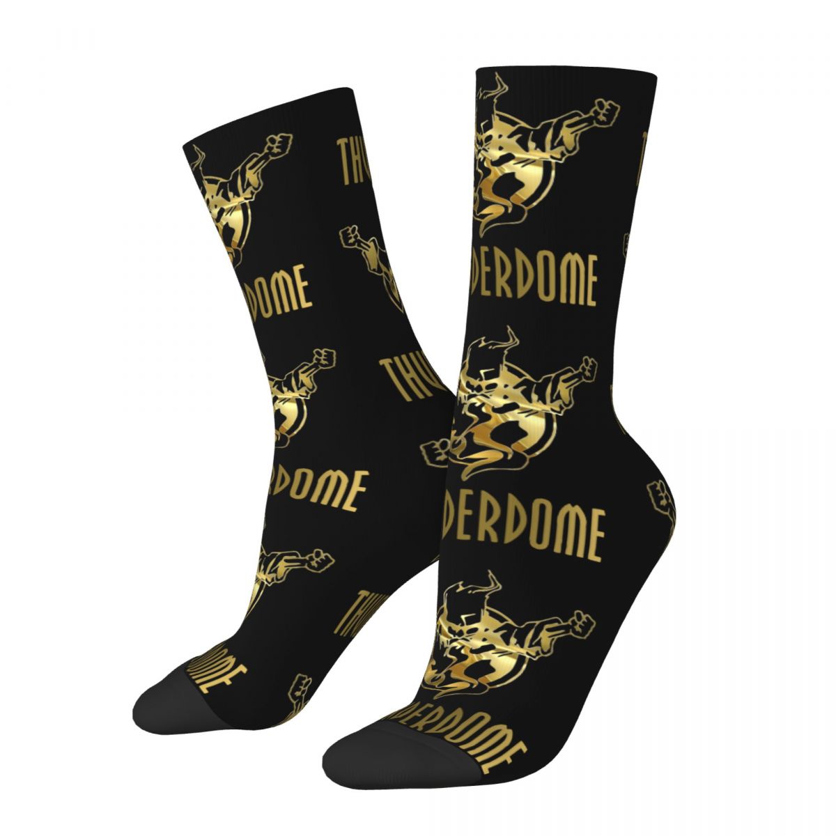 New Male Men Socks Harajuku Hardcore Music Thunderdome 90s Collector Edition Gold Sock Graphic Women Socks Spring Autumn Winter