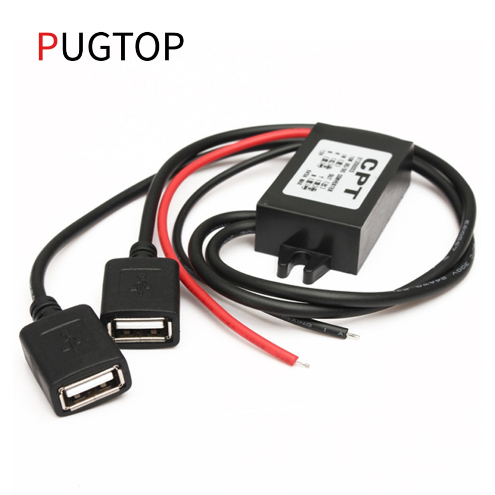 12V to 5V Adapter Step Down Buck Converter Power Supply Module 12V to 5V 3A 15W DC-DC for Car Male Female USB Adapter
