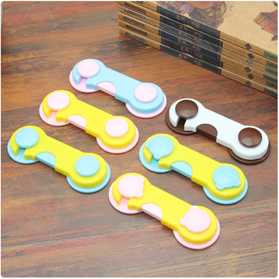 1pc Children Safety Locks Plastic Cabinet Lock Safety Baby Protection Refrigerators Baby Security Drawer Latches Locks