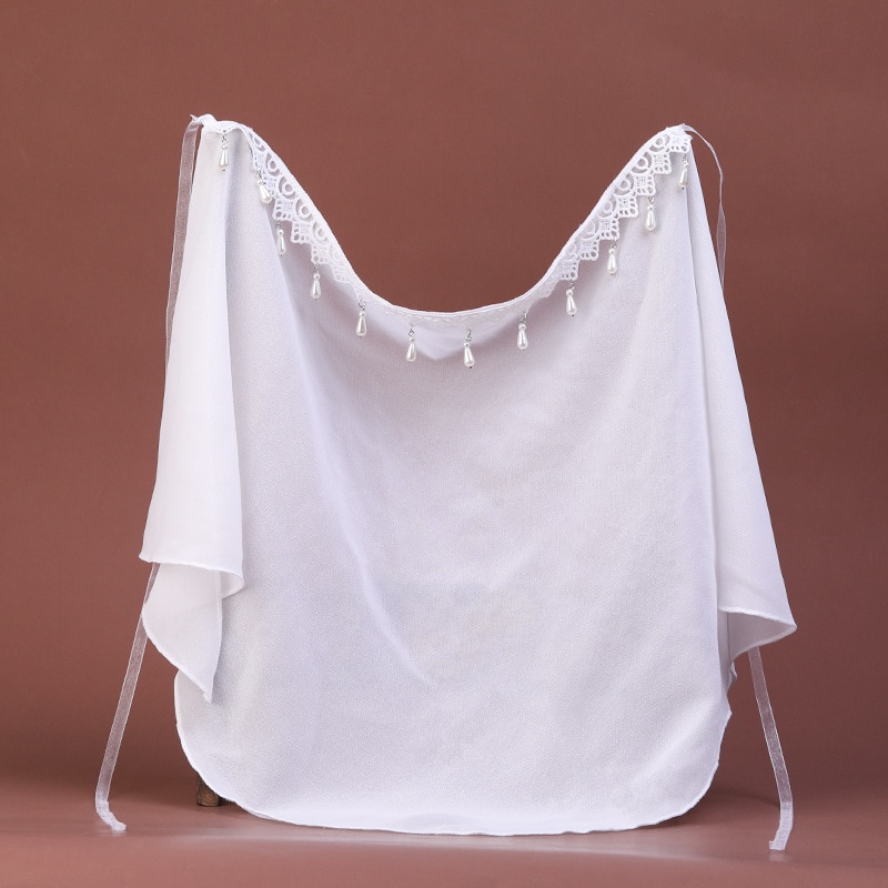 Women Antique White Veil Costume Accessories Hanfu Face Curtain