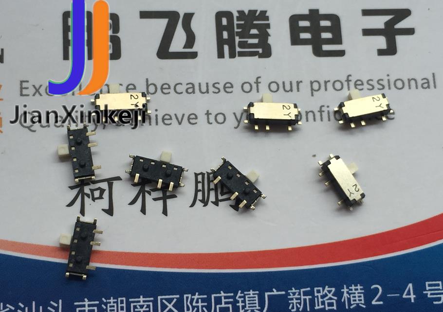6pcs original new in stock CUS-12TB Miniature 7-foot 2-gear toggle switch power slide switch MP34
