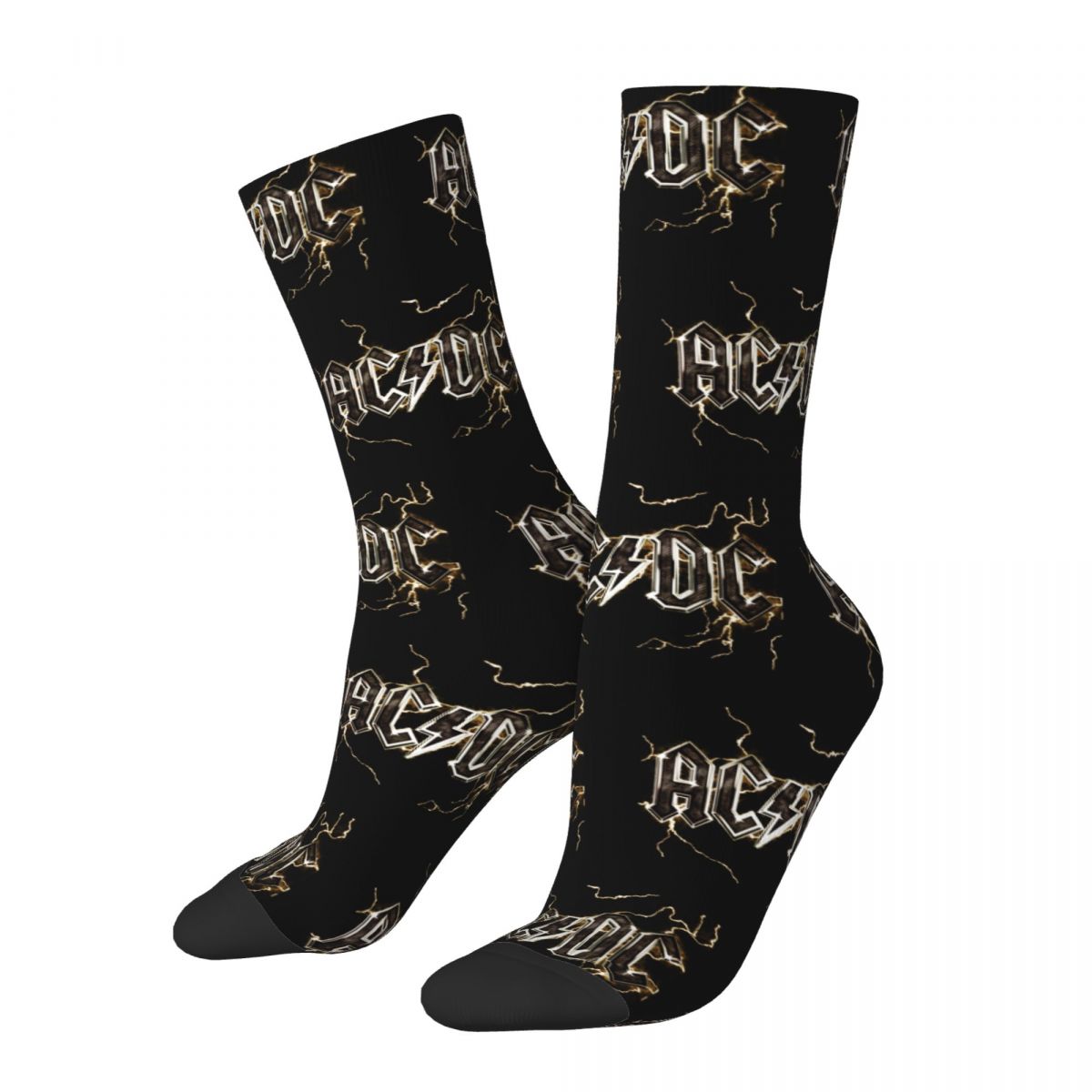 Autumn Winter Crazy Design Men's Women's Ac Dc Fashion Cool Socks The Bell Rock Roll Sweat Absorbing Sports Socks
