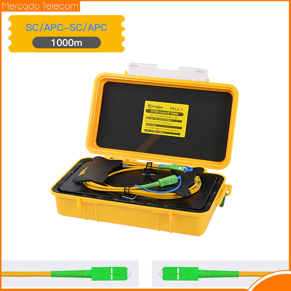 OTDR Dead Zone Eliminator for 1 KM, Fiber Optic OTDR Launch Cable Box SC-APC/SC-APC single mode 1310/1550nm SM