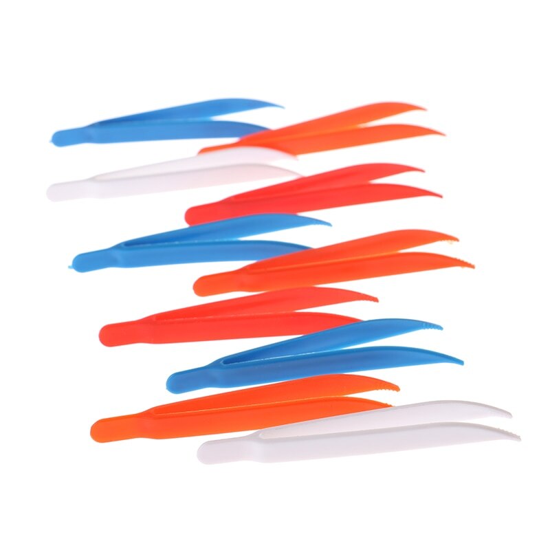 10pcs Children DIY Toy Durable Kids Plastic Clip Baby Tweezers Toy Kids' Craft For Perler Bead Accessories DIY Tool