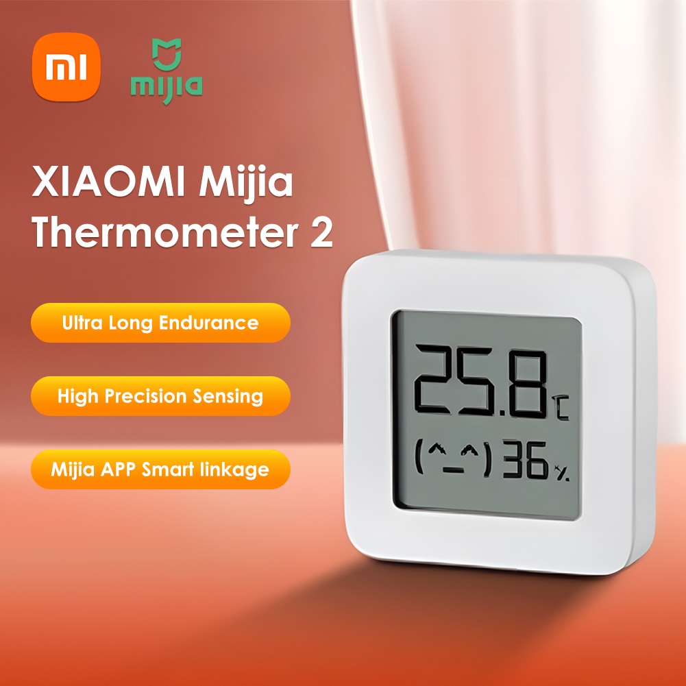 Original XIAOMI Mijia Bluetooth-compatible Thermometer 2 LCD Lectric Digital Displal Home Hygrometer Thermometer Via Mijia APP