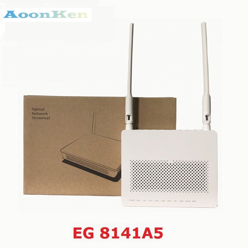 50pcs New Original EG8141A5 1GE+3FE+1tel+Wifi Gpon ONU EPON ONT HS8145C FTTH modem router with English Software and Power