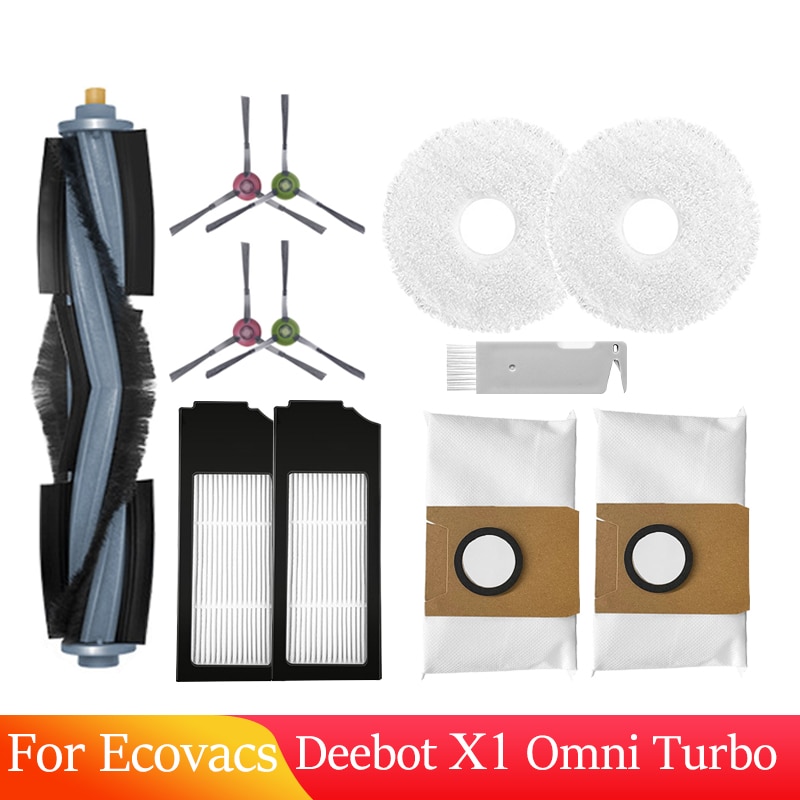 For Ecovacs Deebot X1 Omni Turbo Vacuum Cleaner Replacement Accessories Main Brush HEPA Filter Mop Cleaning Cloth Dust Bag Parts