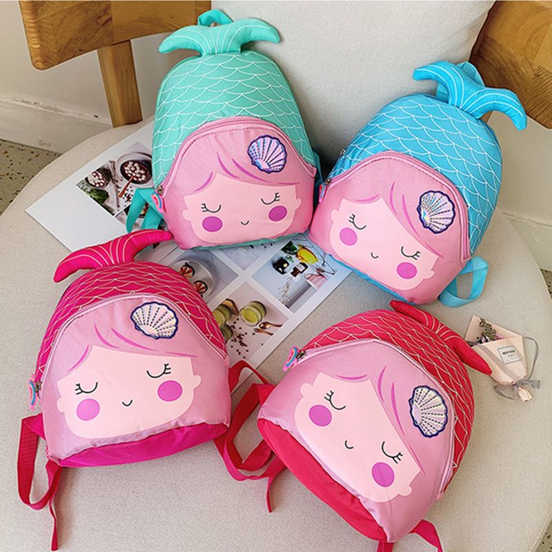Cute 3D Mermaid Backpack Cartoon Mermaid Fish Schoolbag for Kindergarten Kids Book Bag Children Backpack Gifts Детский рюкзак