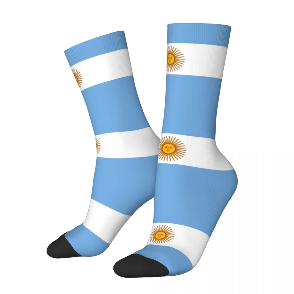 Winter Warm Funny Men's Women's Argentina Standard Flag Socks Non-slip Middle Tube Socks