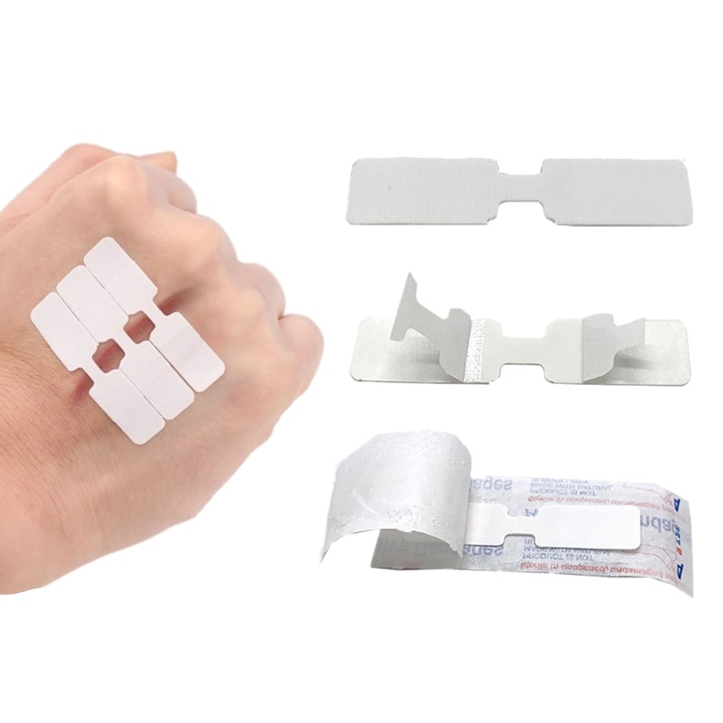 10pcs/set Suture-free Wound Dressing Patch Plasters Quick Hemostasis Band Aid for Sports Travel Kids Adult Sutureless Bandages