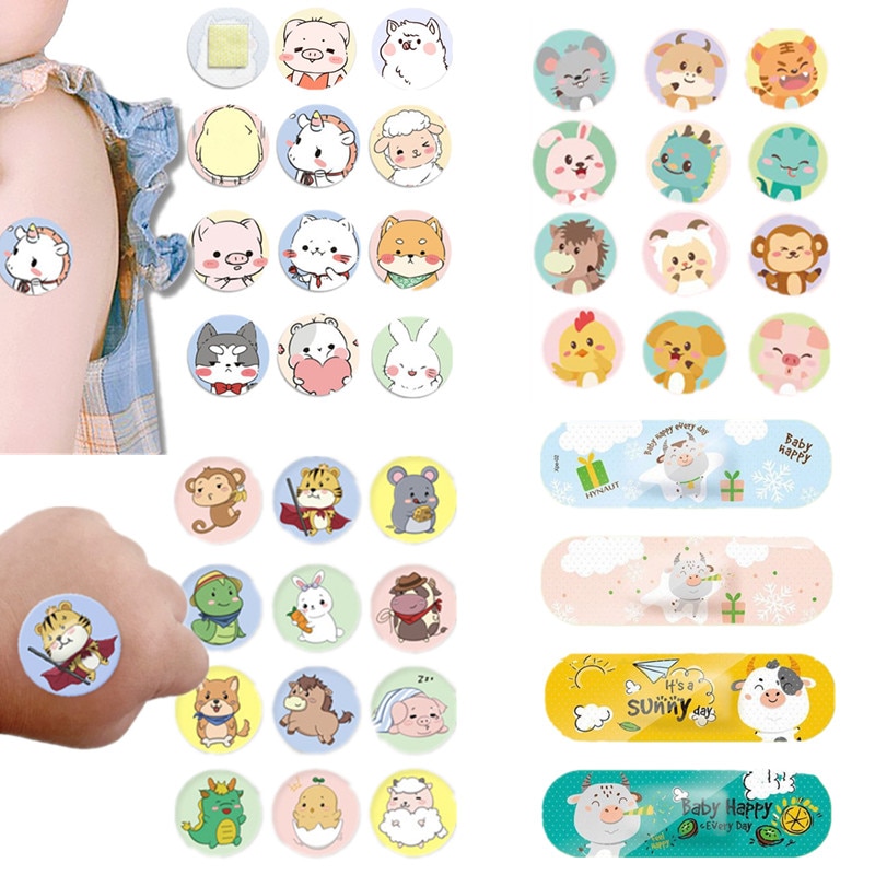 120pcs/set Kids Children Round Band Aid Vaccinum Syringe Injection Orifice Hole Patch Wound Plaster Waterproof Adhesive Bandages