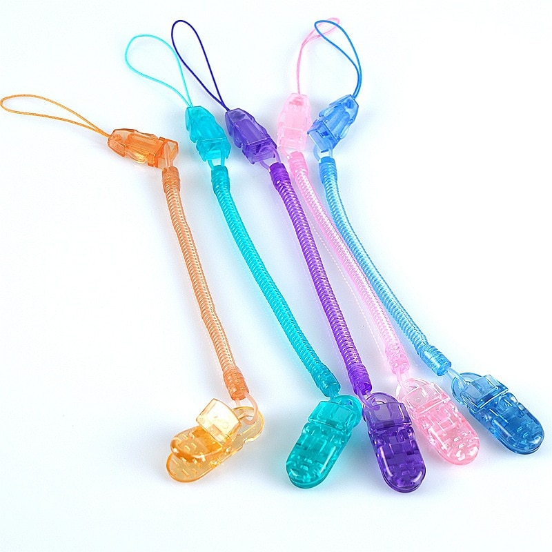 Baby Pacifier Leash Clip Teether Teething Toys Chain Tractile Coil Appease Soother Nipple Leash for Kids Infant Accessories