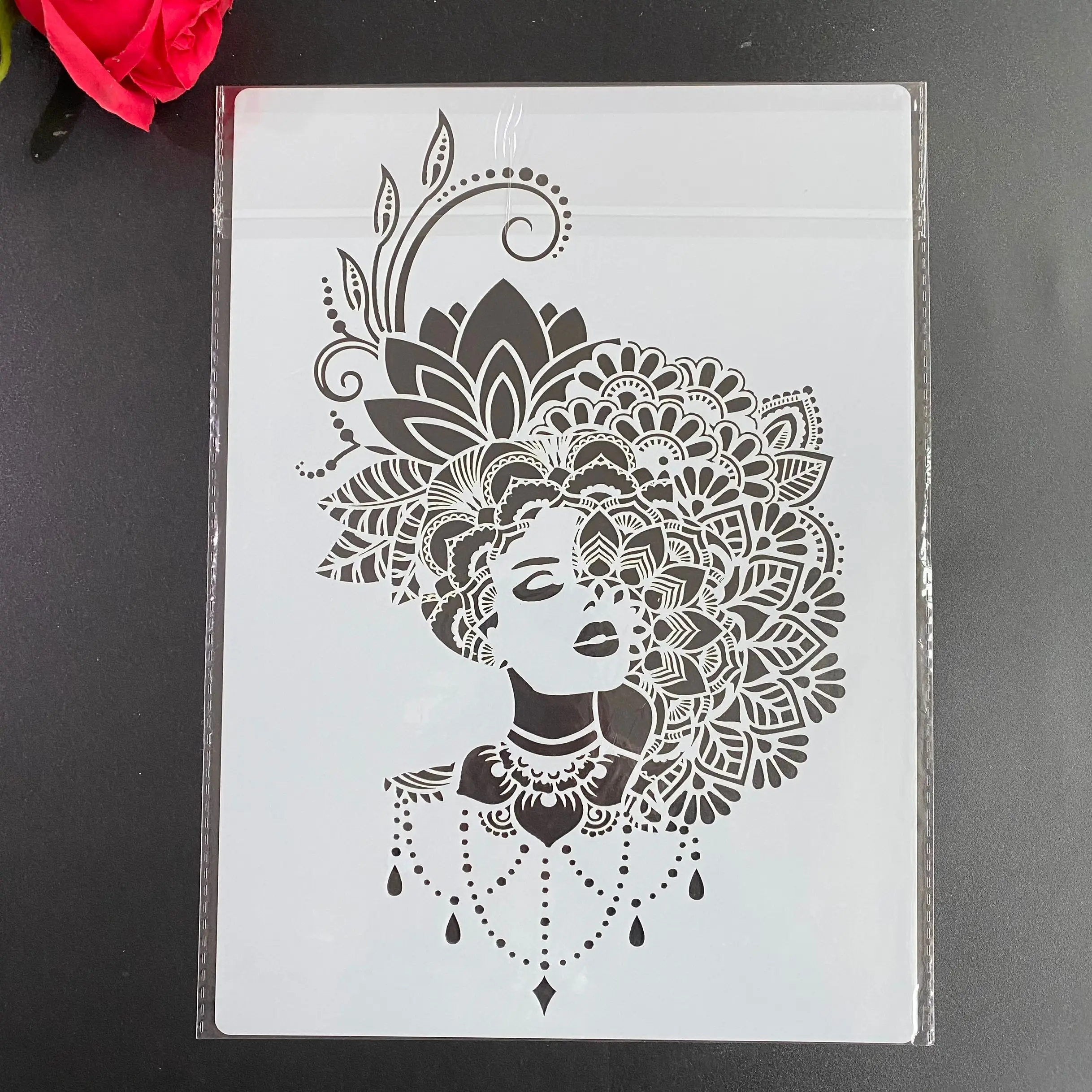 DIY Stencils Wall Painting Scrapbook Coloring Embossing Album Decorative Paper Card Template,wall A4 29 * 21cm Beauties, girls