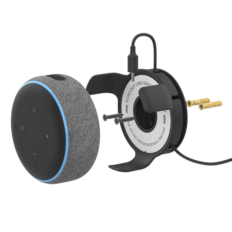 Speaker Wall Mount Stand Hanger For Amazon AlexaEcho Dot 3rd Generation Indoor Sound Box Case Holder For Echo Dot 3 With Screws