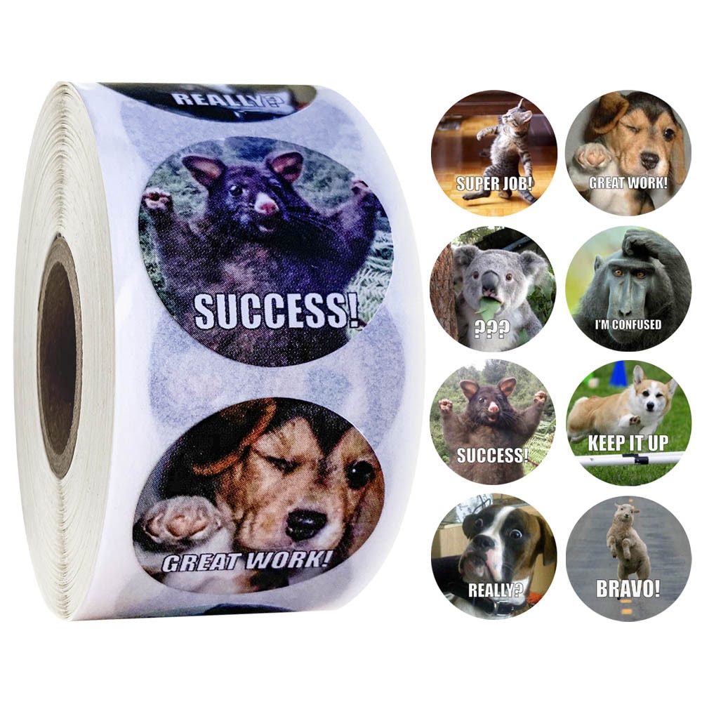 50-500pcs Funny Motivational Stickers for kids School Teachers Reward Stickers Gift Decor Toy Game Tag Cute Stationery Stickers