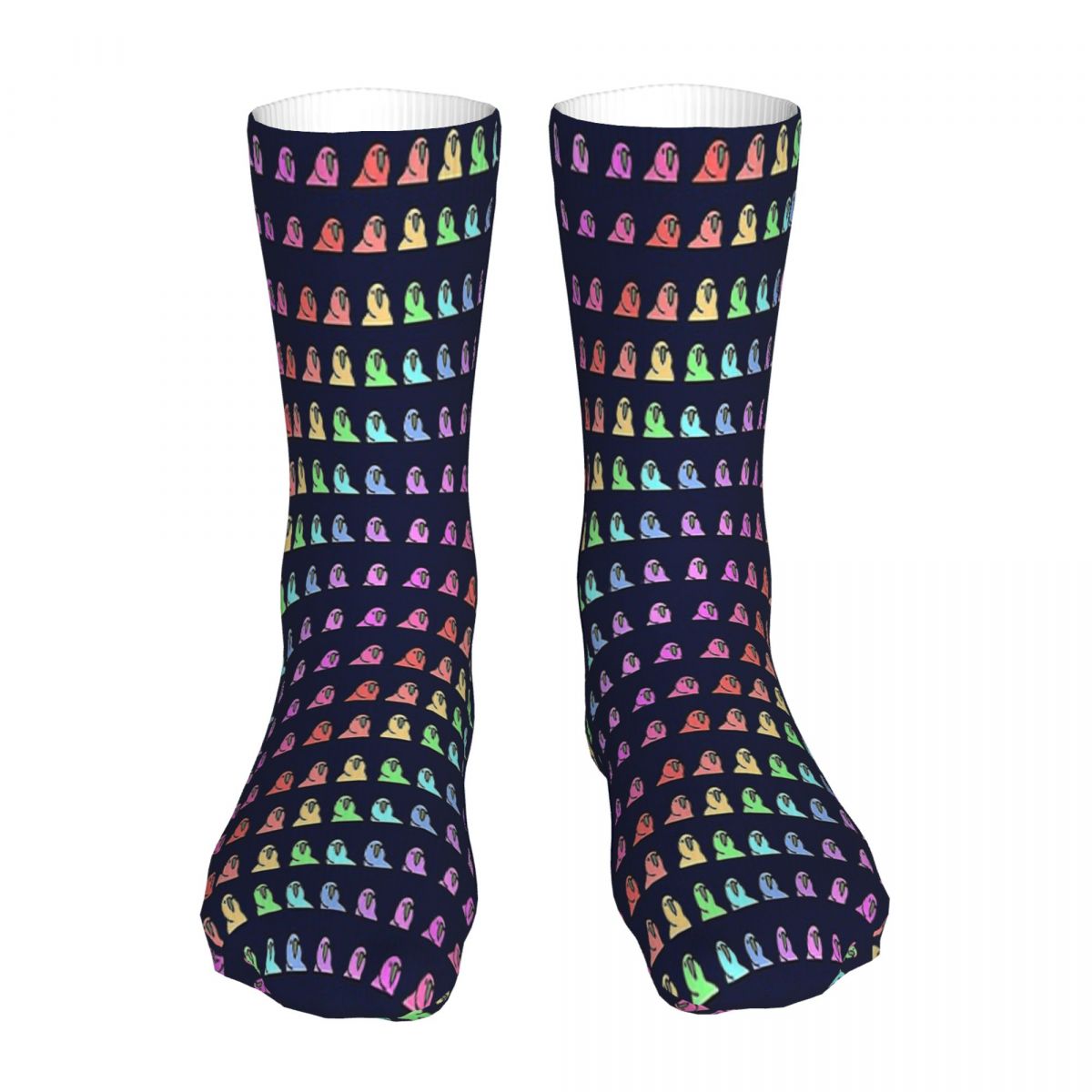 Kakapo Party Parrot Rainbow Sock Socks Men Women Polyester Stockings Customizable Design