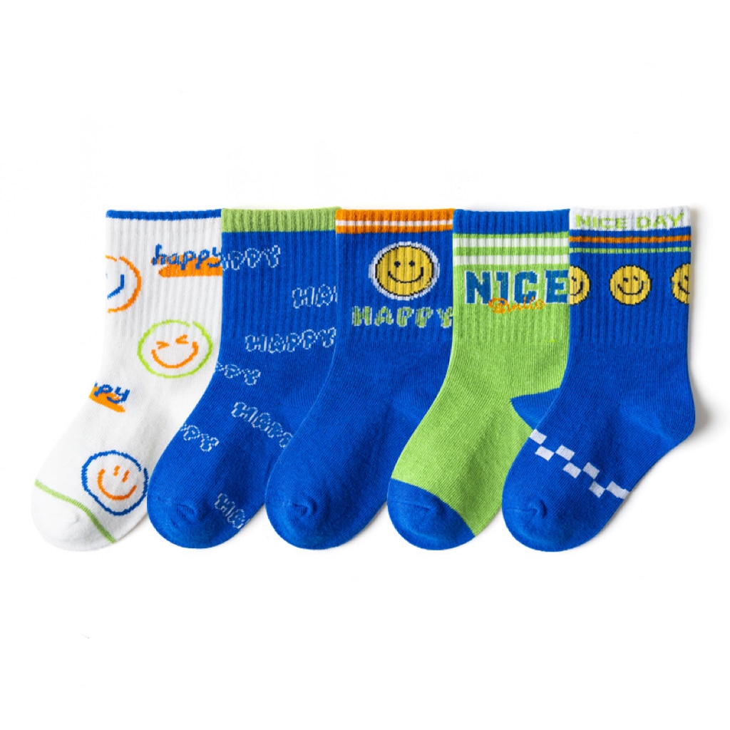 5Pairs Children Cotton Socks Autumn Winter Baby Girls Socks Cute Cartoon Warm Socks For 1-12Y Teens Spring Fashion