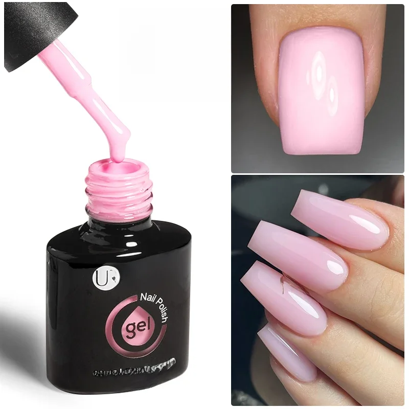 UR SUGAR 7ml Gel Polish Jelly Pink Color Milky White Semi Transparent Manicure Soak Off UV LED