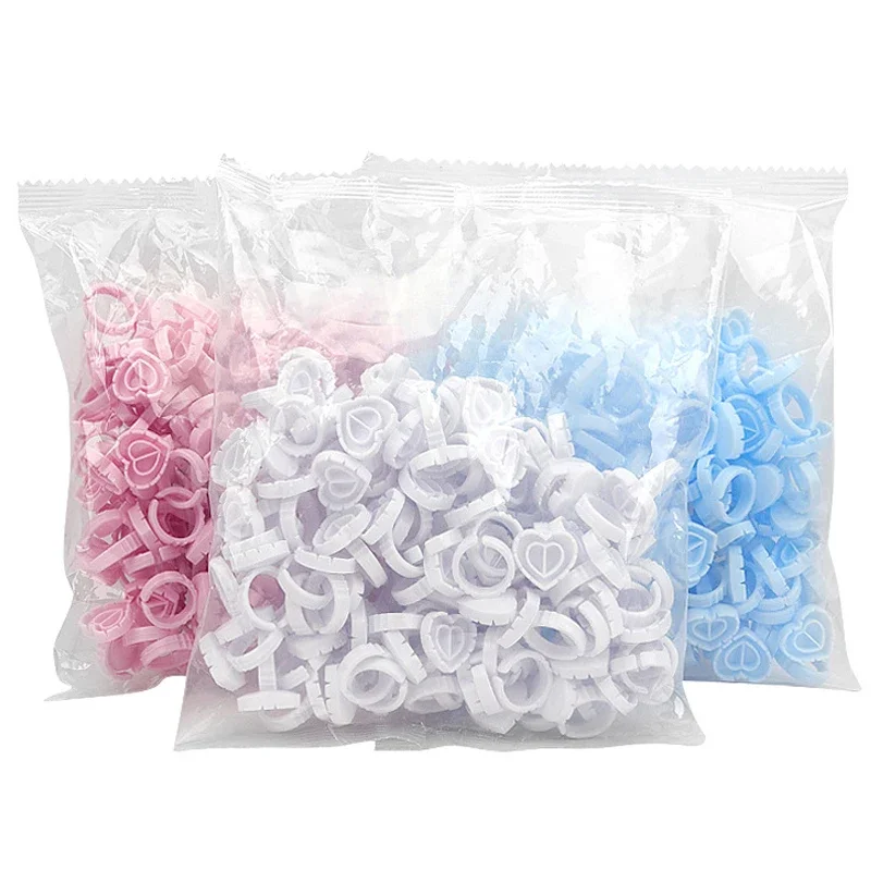 Winky Beauty 100pcs/Set Eyelash Extension Glue Rings Glue Holder Tool Kit Set Professional Makeup