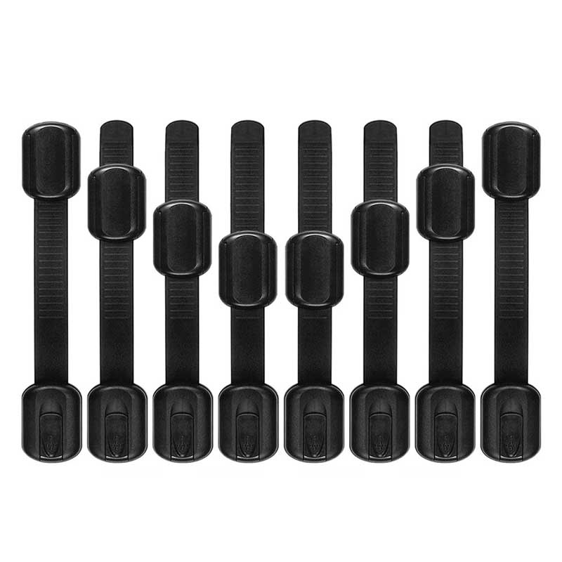Black Child Safety Cabinet Locks Adjustable Straps for Drawers Refrigerator Toilet For Kids Baby Safety Security Protection