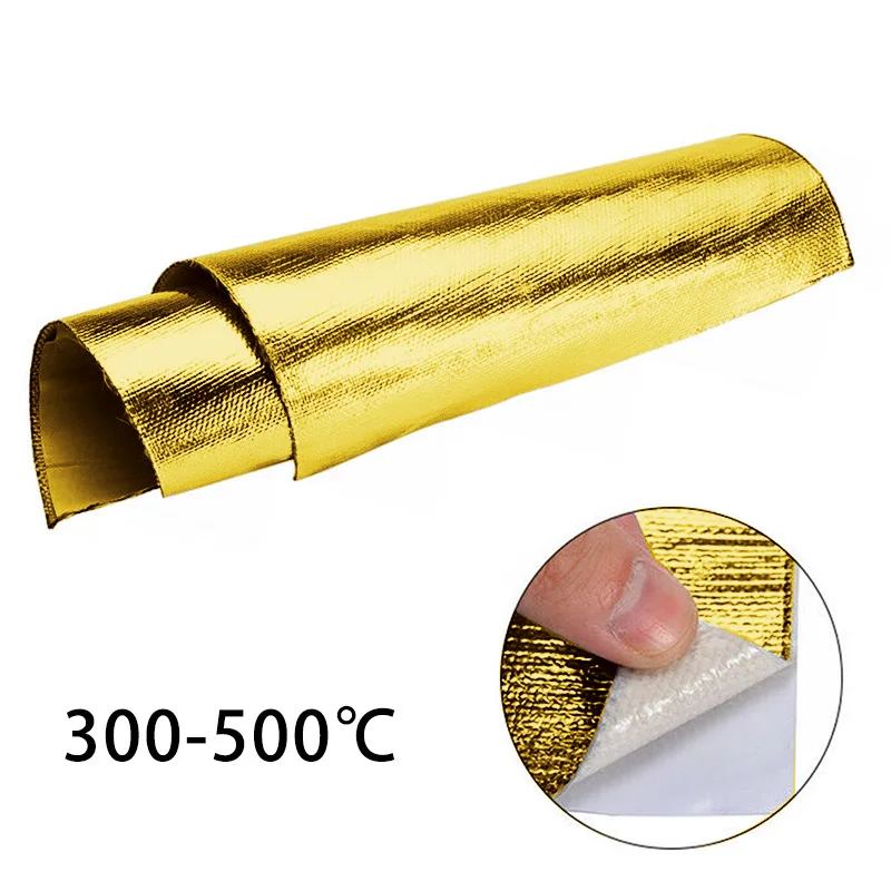 Gold Fiberglass Heat Insulation Tape Fireproof High-temperature Resistance Protective Film Sound
