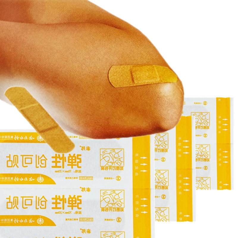 100pcs/set Elastic Band Aid Medical Strips Waterproof Skin Patch Wound Plaster for Children Kids Breathable Adhesive Bandages