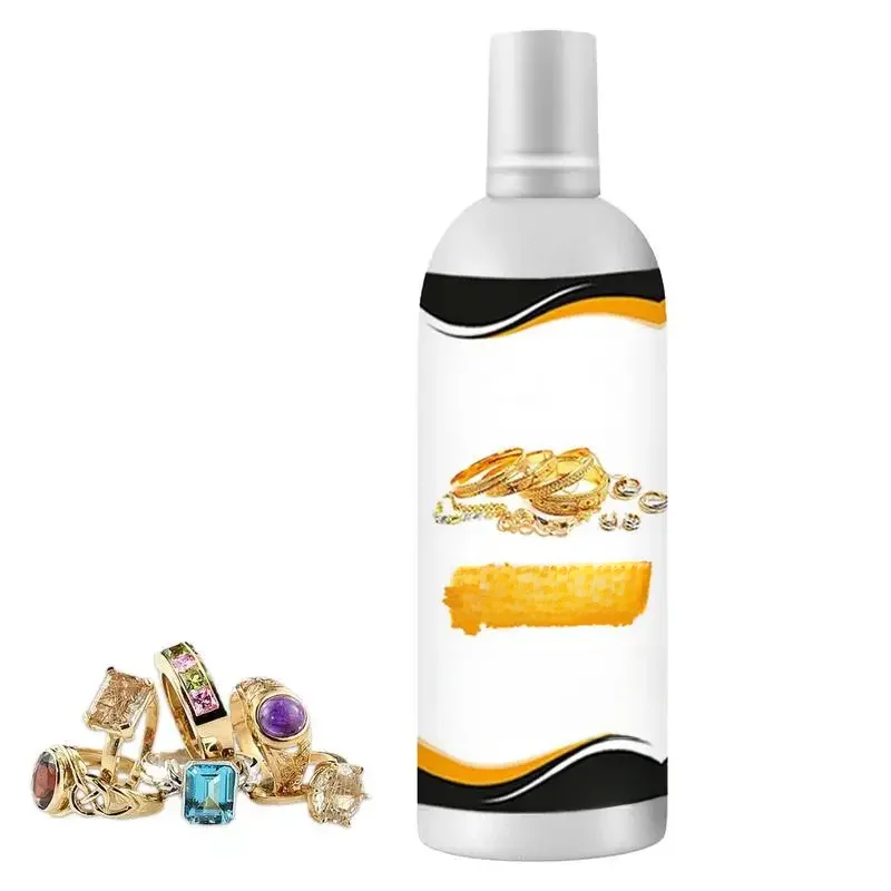 Jewelry Cleaner Silver Jewelry Necklace Ring Clean Polishing Spray Ring Care Washing Fluid