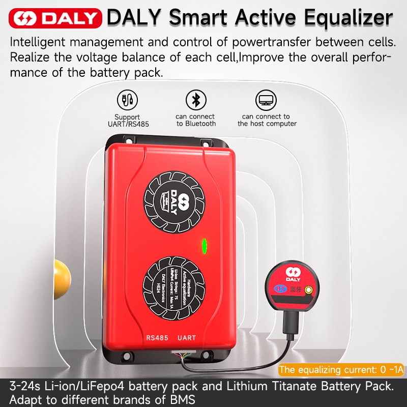 Daly Smart Cell Active Balancer Equalizer 1A Lithium Li-ion Lifepo4 Board Battery 3S 4S 12V 7S 8S 24V 10S 12S 14S 16S 20S