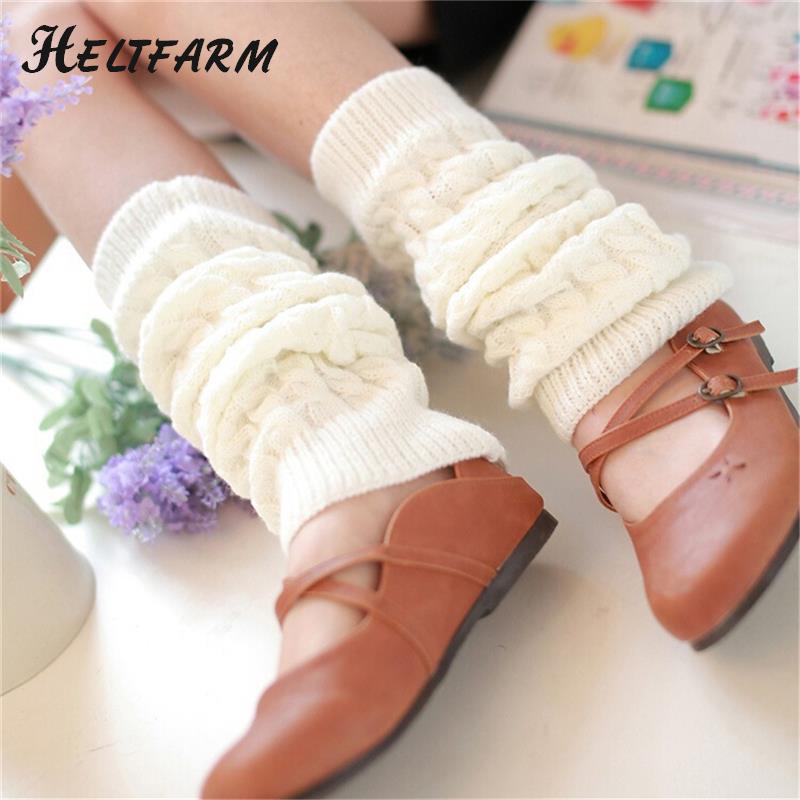 1pair Womens Winter Knit Crochet Knitted Leg Warmers Legging Boot Cover Arm Warmer High Quality Leg Warmers