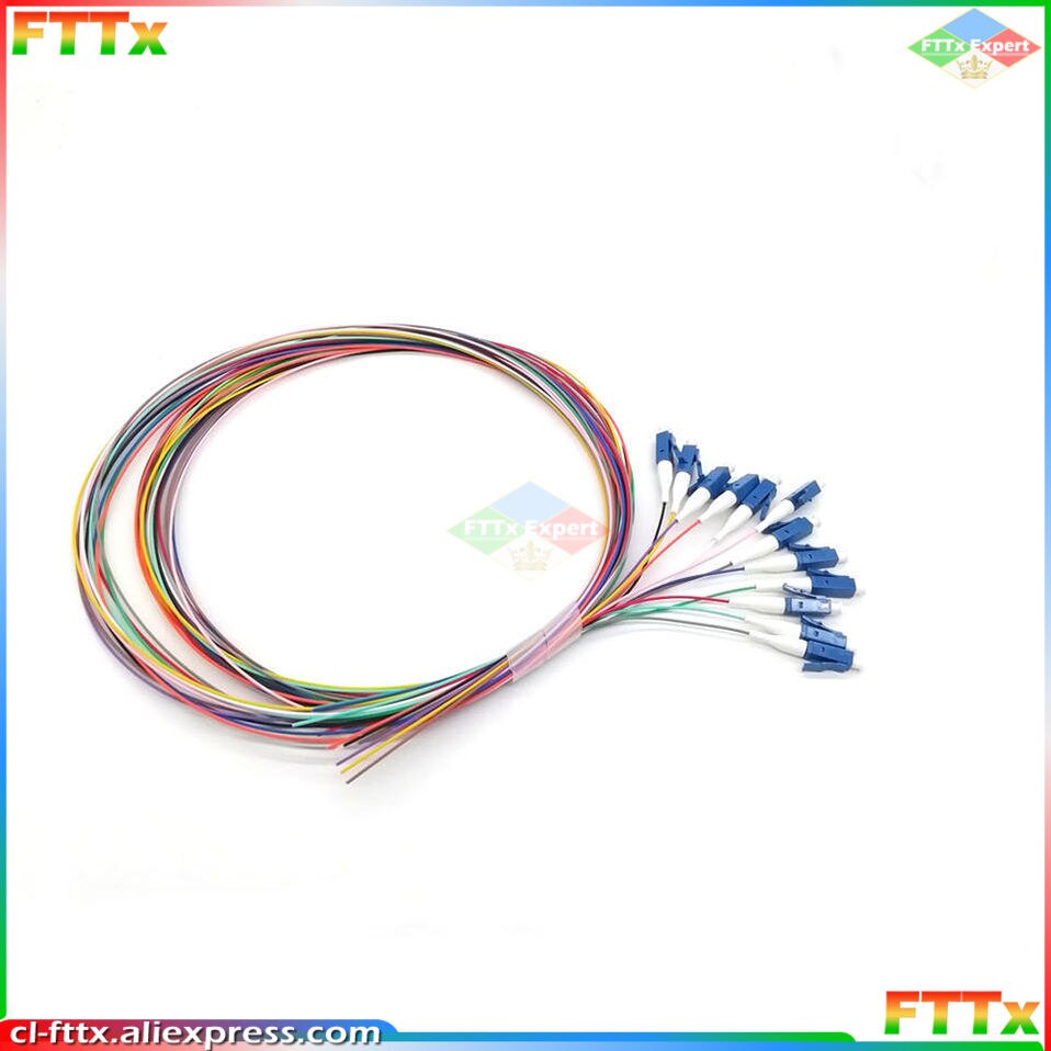 60pcs LC/APC/UPC fiber optical colorful Pigtail Simplex Single Mode 0.9mm quality factory supply