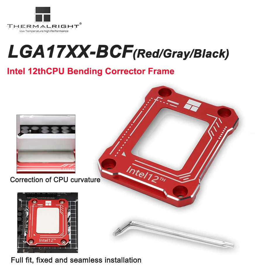 Thermalright LGA17XX-BCF Intel 12th CPU Bending Corrector Frame Buckle Red/Gray/Black With