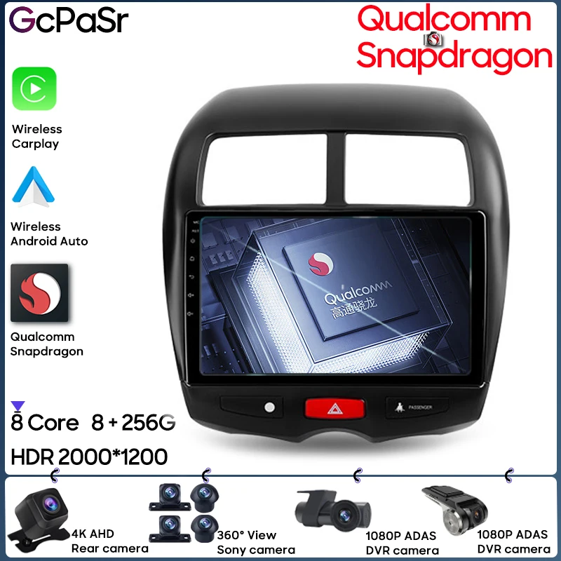 Carplay For Mitsubishi ASX 1 2010 - 2016 Navigation GPS Multimedia Player Wireless Android Auto Car