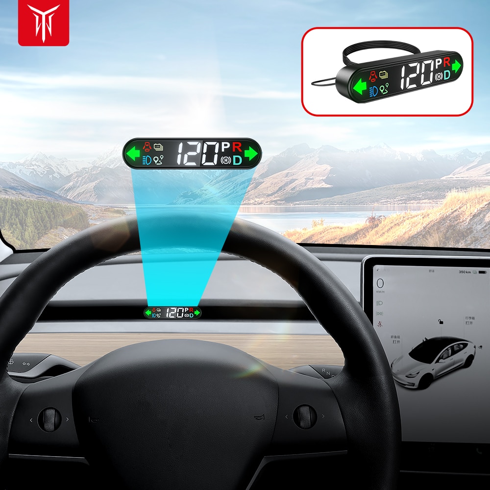 HUD Head-Up Display For Tesla Model 3 2021 Model Y 2022 Dedicated Head-Up Display Speedometer For Tesla Car Accessiores