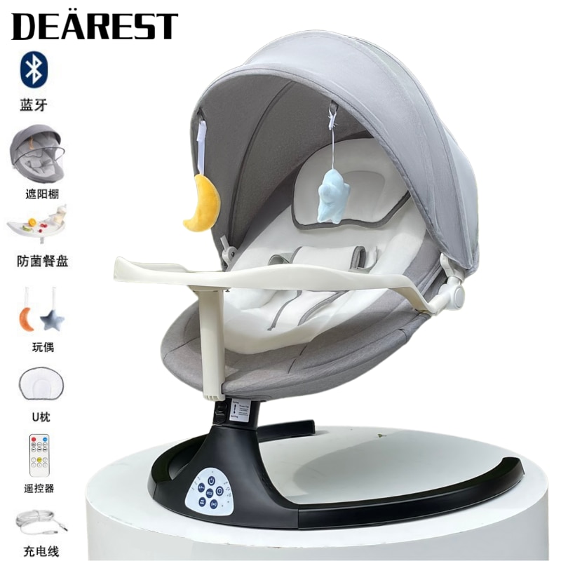 Dearest Baby Electric Swing Chair Multifunctional Smart Baby Electric Rocking Chair Newborn Swing Bluetooth Baby Couch Chair