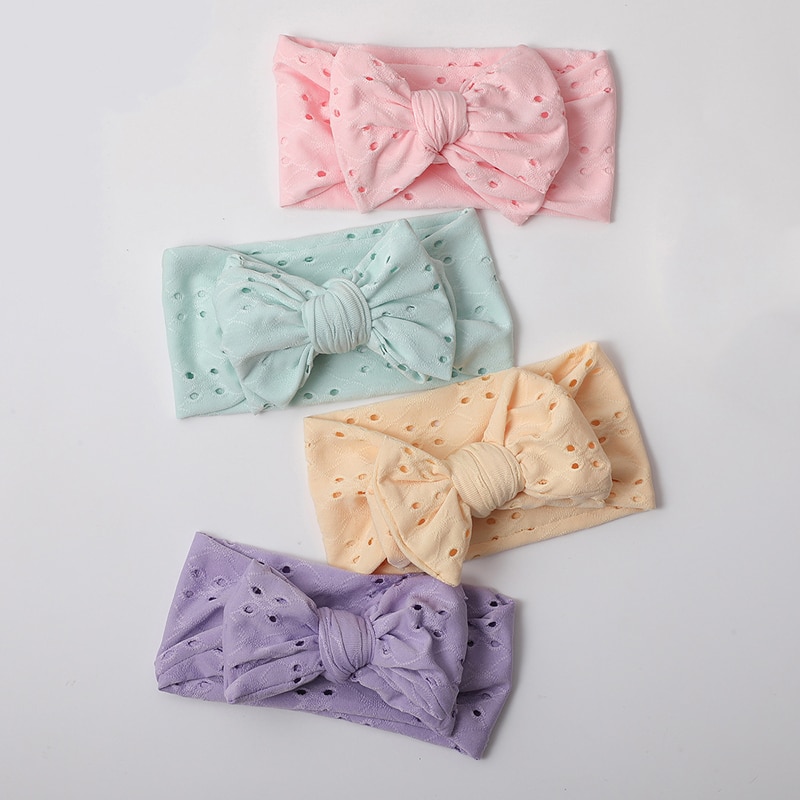 Baby Double Layer Bow Headband For Children Turban Hollow Hair Band Girls Newborn Headbands Cotton Accessories Toddler Head Wrap
