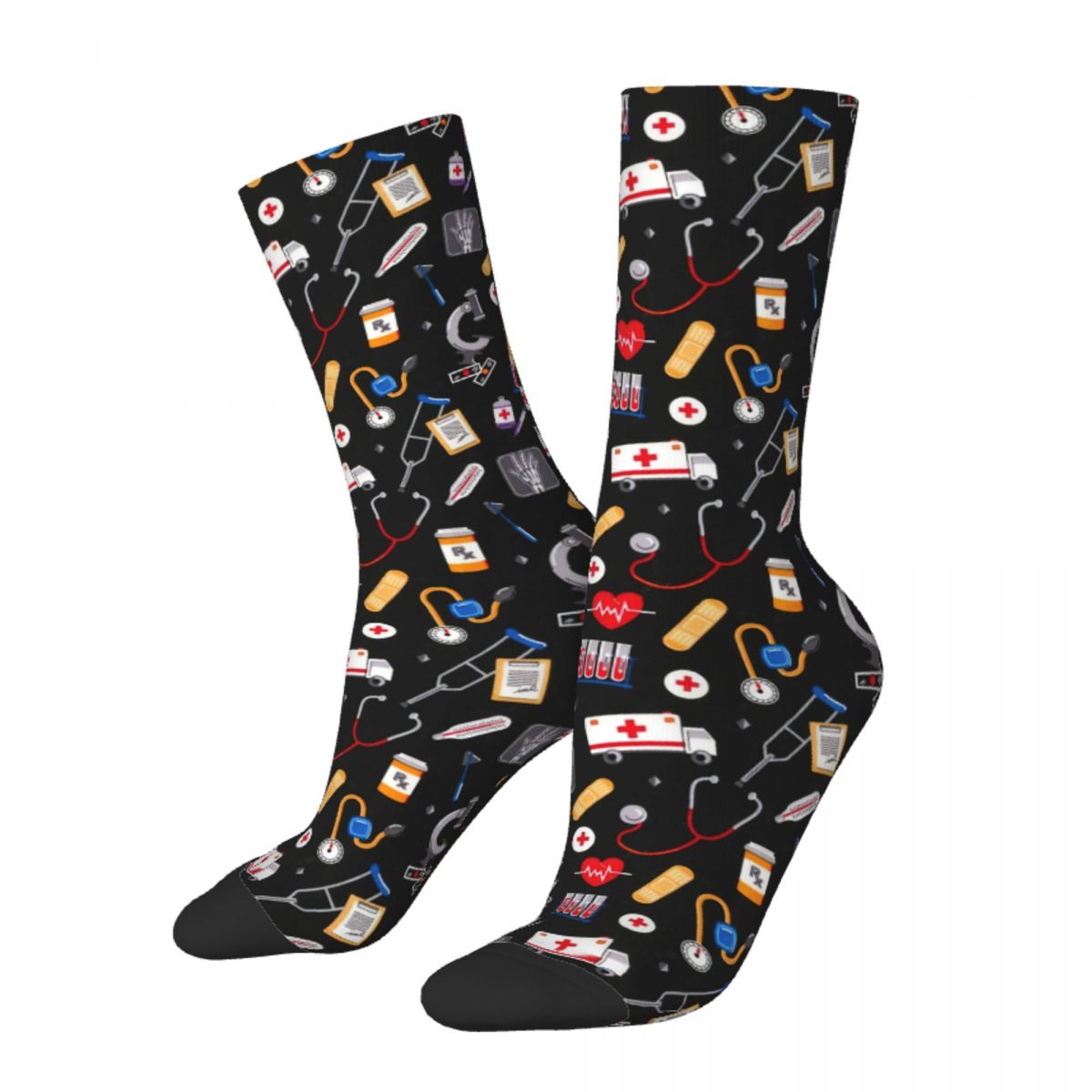Winter Warm Cool Women Men Cute Medical Supplies Socks Nurse Sweat Absorbing Basketball Socks