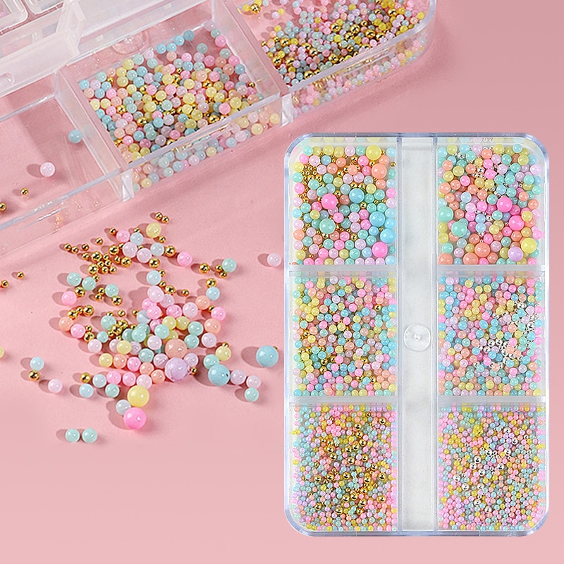 Colorful Candy Bubble Beads Epoxy Accessories Mixed Size Circle Balls Resin Shaker Filler Macaroon Crafts Materials Handmade DIY