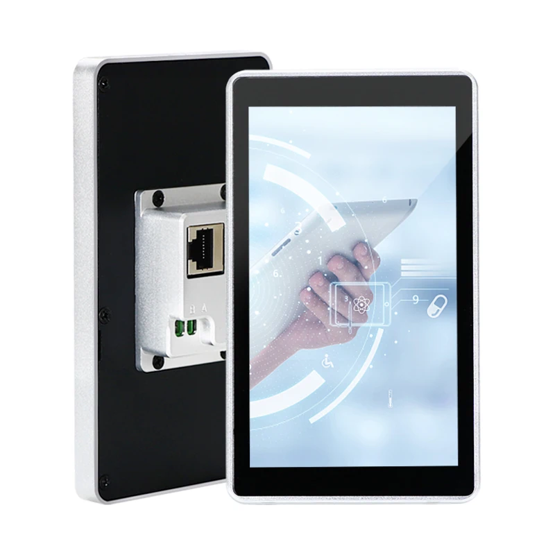 home automation 5.5 inch flush mount poe tablet android 11 os rs485 LCD touch screen control panel